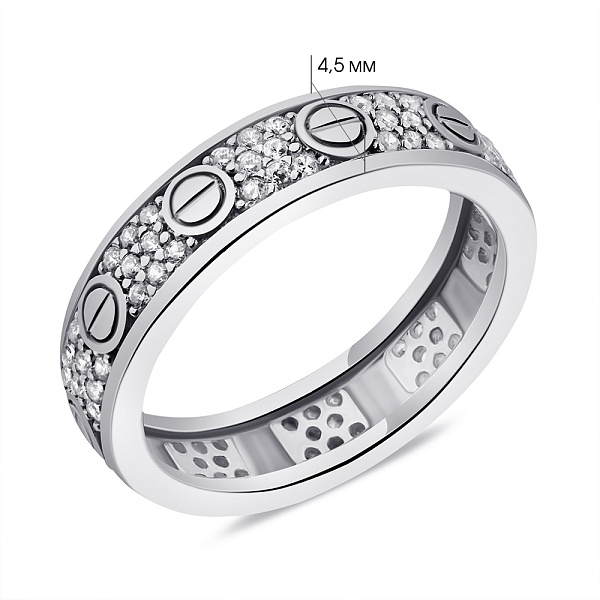 Серебряное кольцо с фианитами (арт. 7501/3722) – изображение 2