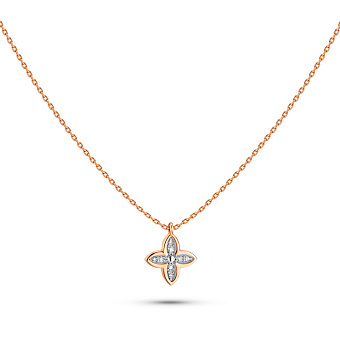 Колье из красного золота с бриллиантами (арт. 7190397201)