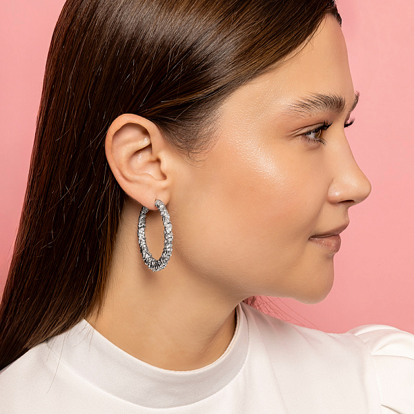 Серьги из белого золота Francelli (арт. е1091770/40бм) – изображение 4