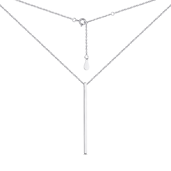 Серебряное колье "Палочка" без вставок (арт. 7507/1359) – изображение 2