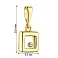 Золотой кулон в желтом цвете металла с фианитами (арт. 424280ж) – изображение 2