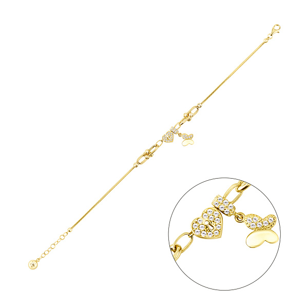 Браслет з жовтого золота з підвісками (арт. 326083жП1) – зображення 1