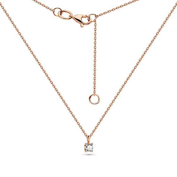 Кольє з червоного золота з діамантом (арт. 7108067201) – зображення 2