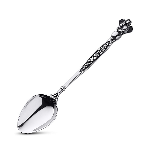 Серебряная ложка детская «Ангел» на первый зубик (арт. 7922/9049) – изображение 1