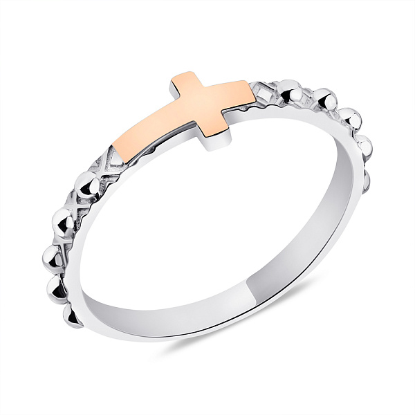 Срібна каблучка Хрестик (арт. 7201/527кю) – зображення 1
