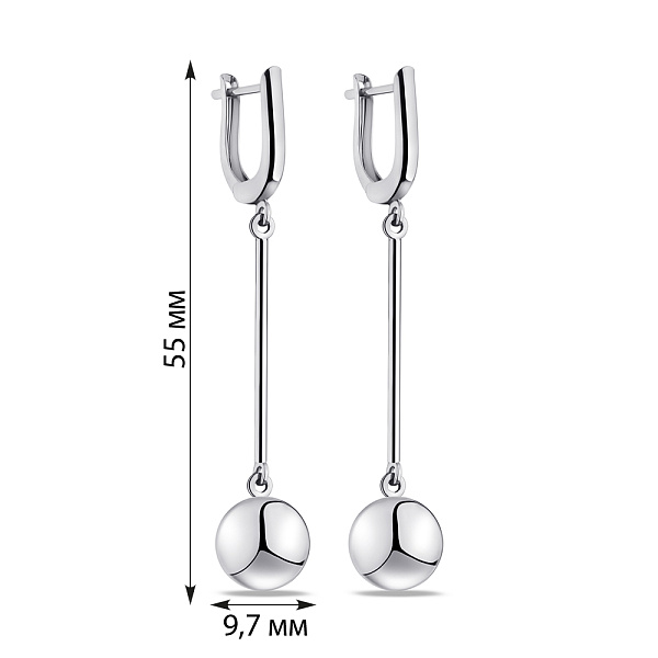 Серьги из серебра без камней Trendy Style (арт. 7502/3844/3) – изображение 2