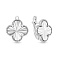 Серебряные серьги клевер (арт. 7502/10403/15) – изображение 1