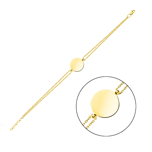 Браслет «Монета» из желтого золота (арт. 324795ж) – изображение 1