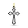 Золотой крестик с ониксом и фианитом (арт. 421508ж) – изображение 1