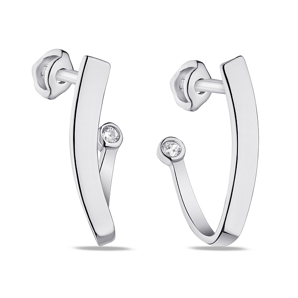 Серьги из серебра с фианитами (арт. 7518/516сп) – изображение 1