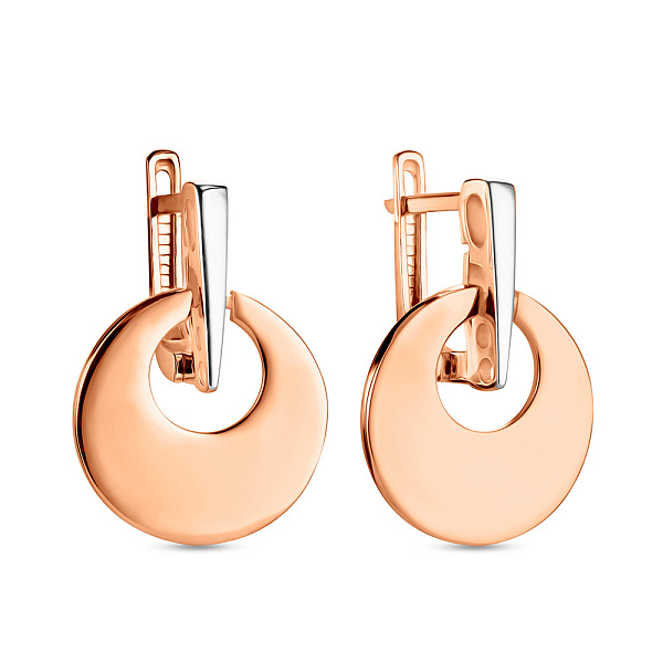 Золотые серьги без камней (арт. 105828кб) – изображение 1