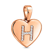 Фото Золотой подвес Буква Н с фианитами (арт. 440978)