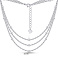 Серебряное многослойное колье (арт. 7507/2219) – изображение 2