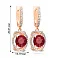 Серьги-подвески из красного золота с кварцем и фианитами (арт. 110437ПкГ) – изображение 2