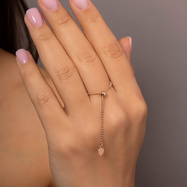 Кольцо Fly из золота с подвеской на цепочке (арт. 155784) – изображение 3