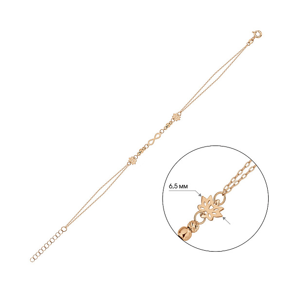 Золотой браслет без камней (арт. 326583) – изображение 4