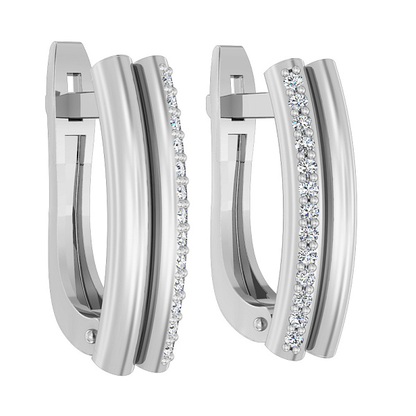 Золоті сережки з фіанітами (арт. 111017б) – зображення 1