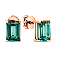 Фото Золоті сережки-пусети з кварцом (арт. 111231Пз)