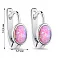 Срібні сережки з рожевим опалом (арт. 7502/3815Пор) – зображення 2