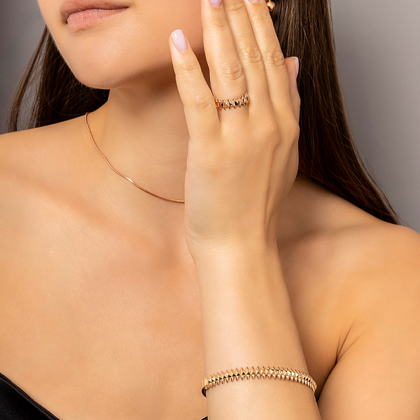 Каблучка з червоного золота (арт. 1401099) – зображення 3