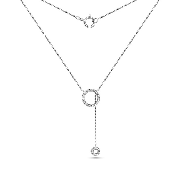 Колье из белого золота с бриллиантами (арт. Ц341288010б) – изображение 2