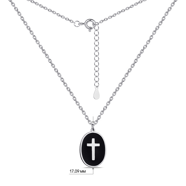 Колье из серебра с эмалью (арт. 7507/1709еч) – изображение 3