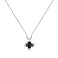 Серебряное колье Клевер с ониксом (арт. 7507/2331/10о) – изображение 1