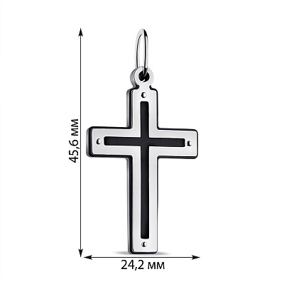Серебряная подвеска-крестик (арт. 7503/2996/2о)