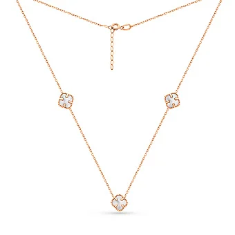 Золоте кольє Конюшина з перламутром (арт. 352734/7п)