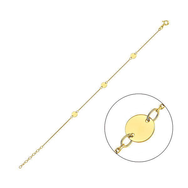 Браслет Монеты из желтого золота (арт. 324428/6ж) – изображение 1