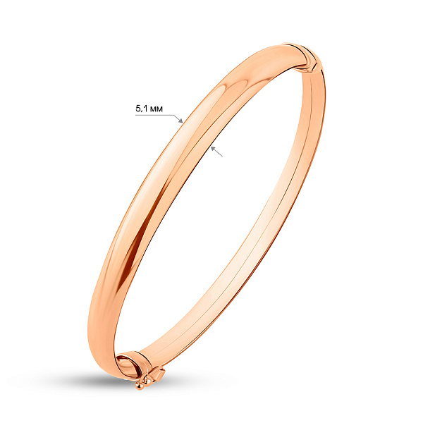 Жорсткий золотий браслет (арт. 320775/5) – зображення 4