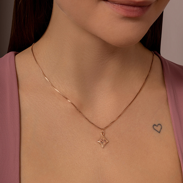 Ладанка з червоного золота "Богородиця" (арт. 400800К) – зображення 2