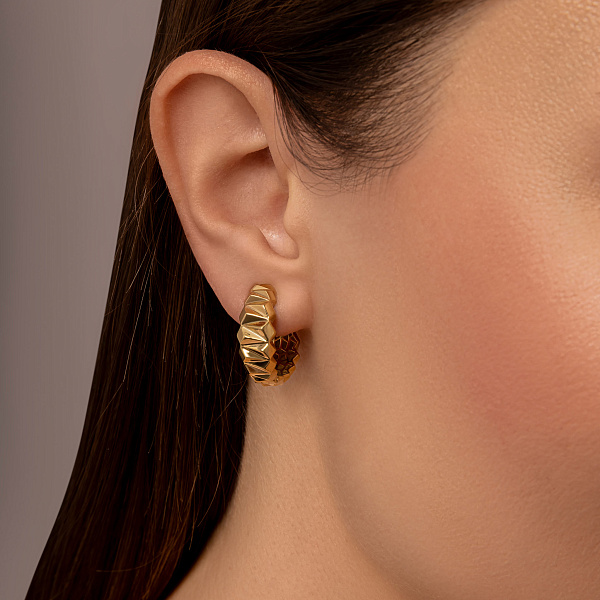 Серьги из желтого золота (арт. 1101221ж) – изображение 2