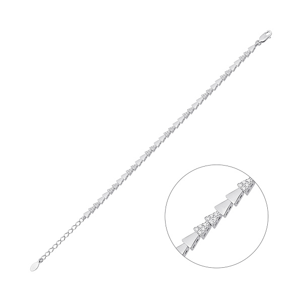 Серебряный браслет с фианитами (арт. 7509/4841) – изображение 1