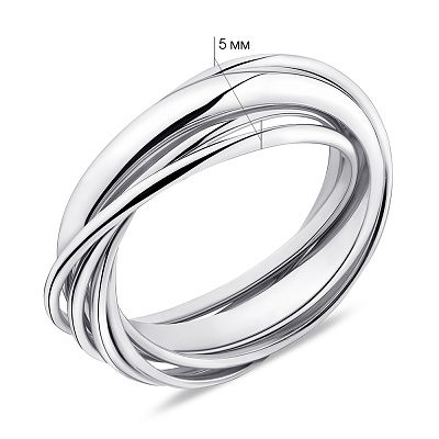 Багатошарова срібна каблучка (арт. 7501/4739)