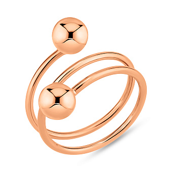 Фото Золотое кольцо с шариками (арт. 1401026)