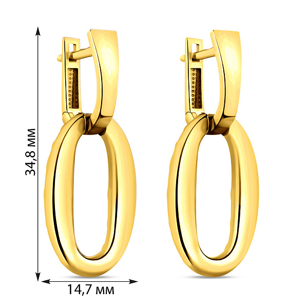 Сережки з жовтого золота (арт. 1091430ж) – зображення 4
