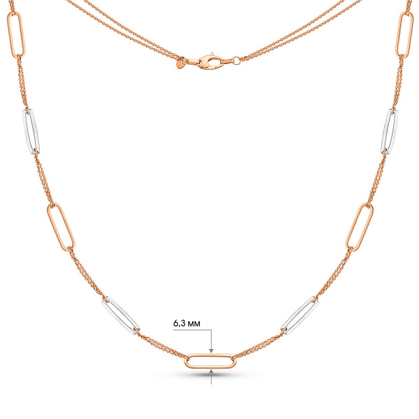 Колье из красного золота с родированием (арт. 352481р) – изображение 3