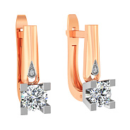 Золотые серьги с фианитами (арт. 111016)