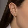 Золотые серьги с фианитом (арт. 112500) – изображение 2