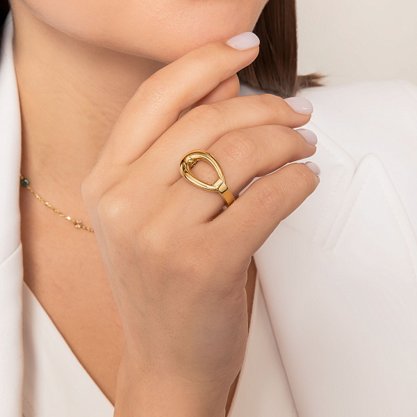 Кольцо из желтого золота (арт. 141346ж) – изображение 3