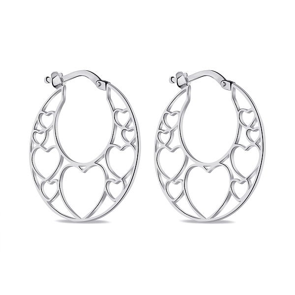 Серьги из серебра без камней (арт. 7502/9361) – изображение 1