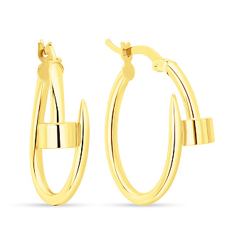 Сережки з жовтого золота "Цвях" (арт. 107370/20ж)