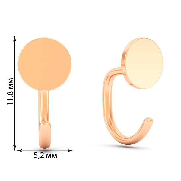 Серьги из красного золота (арт. 1101097) – изображение 3