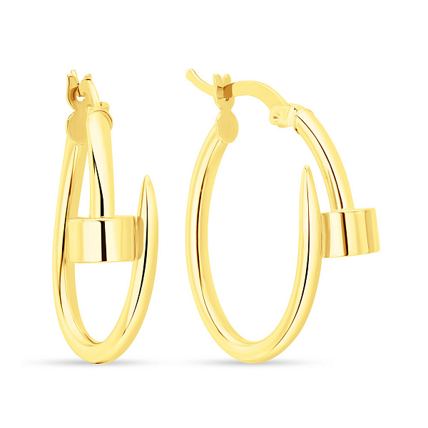 Сережки з жовтого золота "Цвях" (арт. 107370/20ж) – зображення 1