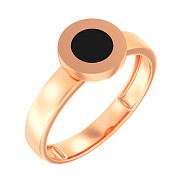 Фото Кольцо Лýна из красного золота с эмалью (арт. 141177ч)