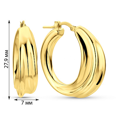 Золоті сережки Francelli в жовтому кольорі металу (арт. 109759/25ж)