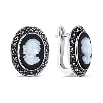 Фото Сережки зі срібла з перламутром (арт. 7402/9144мркоп)