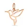 Подвес "Колибри" из красного золота без камней (арт. 424553) – изображение 1