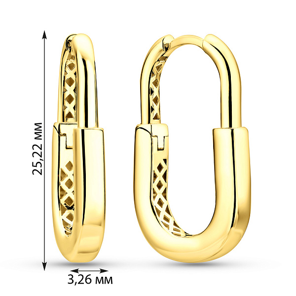 Серьги из желтого золота (арт. 1091372ж) – изображение 4